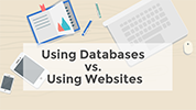 A thumbnail of the Databases vs. Websites infographic