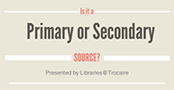A thumbnail of the Primary and Secondary Sources infographic